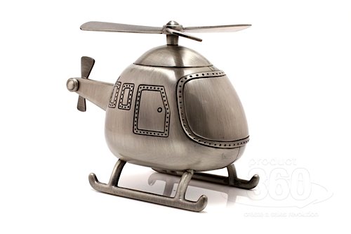Pewter Helicopter Money Box